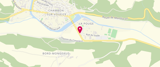 Plan de Intermarche Chambon Sur Voueize, Route d'Evaux Les Bains, 23170 Chambon-sur-Voueize