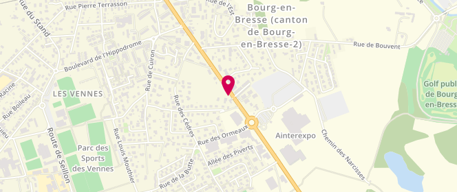 Plan de Access - TotalEnergies, 20 Avenue Marechal Juin, 01000 Bourg-en-Bresse