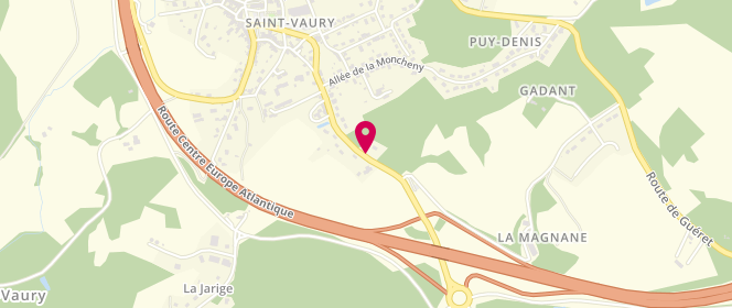 Plan de Access - TotalEnergies, Route de la Brionne, 23320 Saint-Vaury