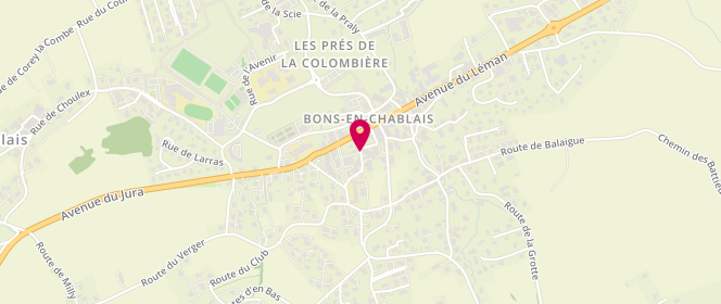 Plan de Carrefour Market, Route de la Scierie, 74890 Bons-en-Chablais