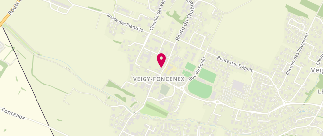 Plan de Station Service Avia, Les Blossonniers Route des Voirons, 74140 Veigy-Foncenex
