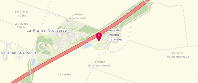 Plan de TotalEnergies RELAIS POITOU CHARENTES SUD, Autoroute A10 - Aire de Poitou Charente, 79230 Vouillé