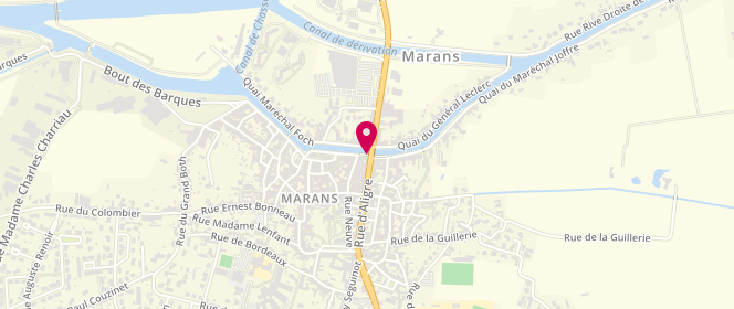 Plan de Super U MARANS, 1 Rue d'Aligre, 17230 Marans
