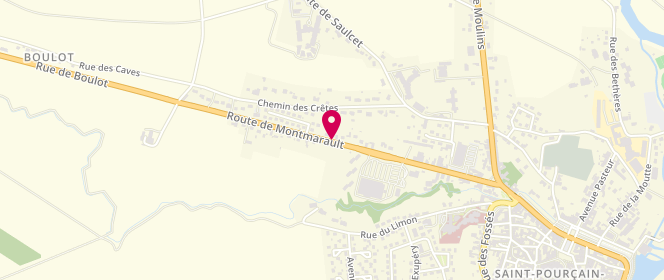 Plan de Carrefour Market, Route de Montmarault, 03500 Saint-Pourçain-sur-Sioule