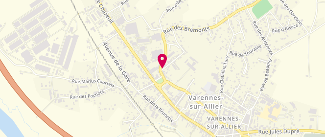 Plan de Carrefour Market, 98 Avenue de Chazeuil, 03150 Varennes-sur-Allier