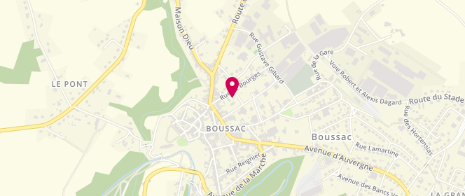 Plan de Market BOUSSAC, Avenue de Bourbonnais, 23600 Boussac