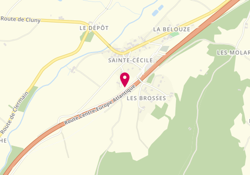 Plan de TotalEnergies RELAIS STE CECILE, Route Nationale 79, 71250 Sainte-Cécile