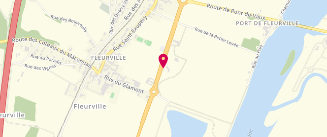 Plan de Access - TotalEnergies, Route Nationale 6 - Les Teppes, 71260 Fleurville