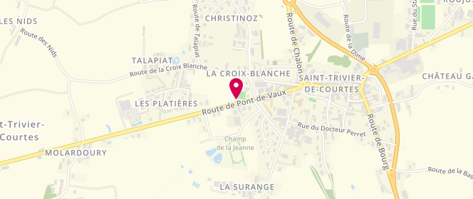 Plan de Intermarché Contact, Route de Pont-De-Vaux, 01560 Saint-Trivier-de-Courtes
