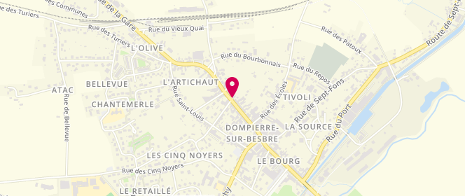 Plan de Access - TotalEnergies, 223 Rue Nationale, 03290 Dompierre-sur-Besbre