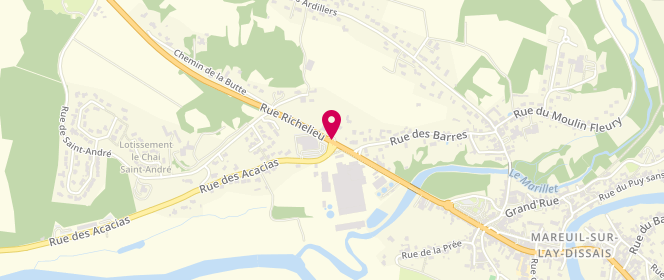 Plan de Intermarche Mareuil Sur Lay, 2, Rue des Acacias, 85320 Mareuil-sur-Lay-Dissais
