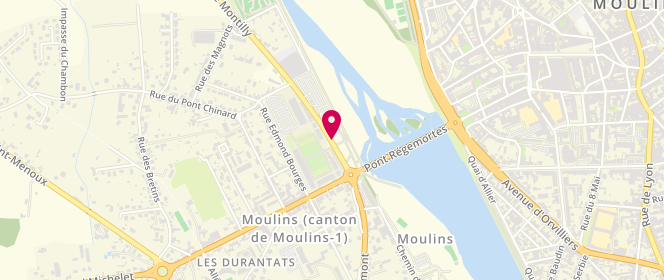 Plan de Intermarché Moulins, 16 Route de Montilly, 03000 Moulins
