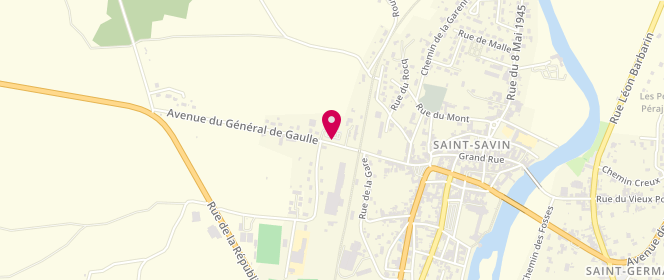 Plan de Intermarché Contact SAVIDIS, 8 Avenue du Général de Gaulle, 86310 Saint-Savin