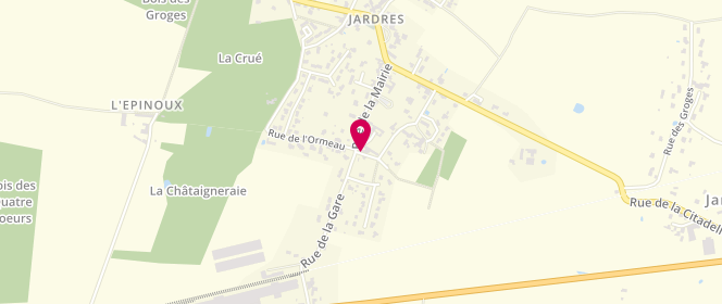Plan de Leclerc Jardres, Route Nationale 151 - la Carte, 86800 Jardres