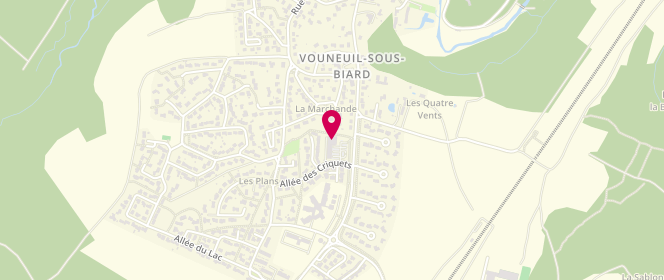 Plan de Carrefour contact, 13 Place de la Croix Cadet, 86580 Vouneuil-sous-Biard