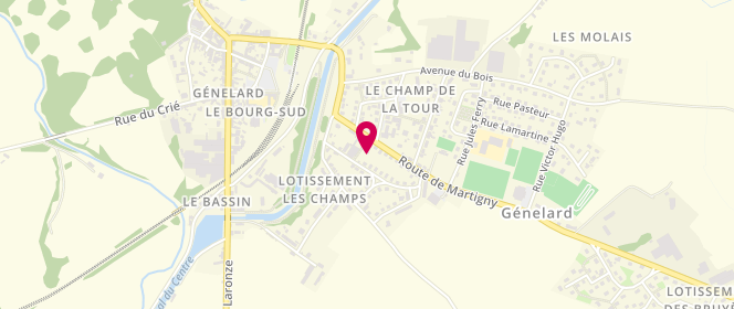 Plan de AVIA Xpress, Route de Martigny, 71420 Génelard