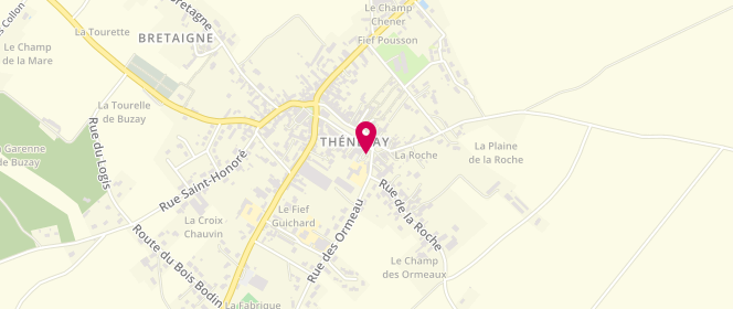 Plan de Carrefour Contact Thénezay, 30 Place de l'Hôtel de Ville, 79390 Thénezay