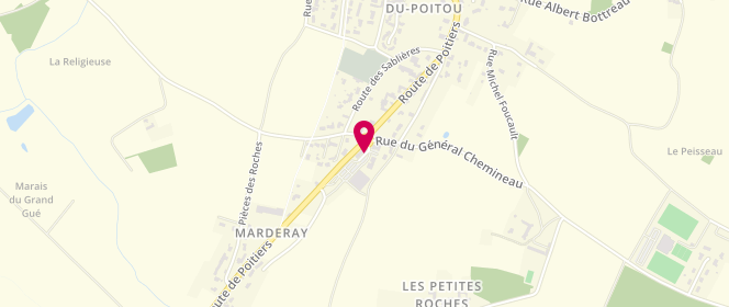 Plan de Carrefour Contact, 15 Rue Marie Curie, 86380 Vendeuvre-du-Poitou