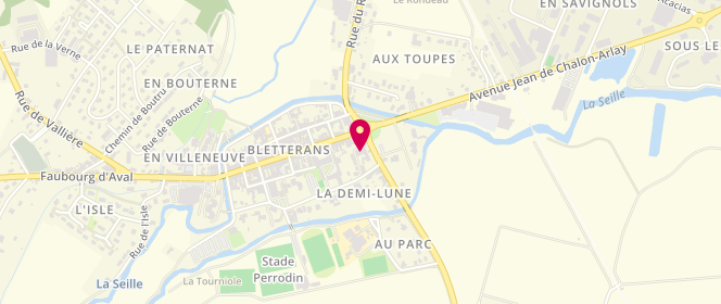 Plan de Bletterans Automobiles, 28 Rue D&#039;Amont, 39140 Bletterans