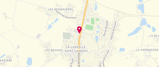 Plan de Access - TotalEnergies, Route de Bressuire 23, 79430 La Chapelle-Saint-Laurent