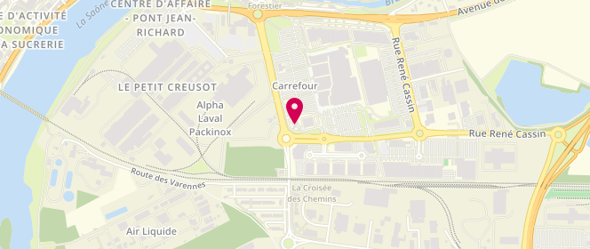 Plan de Carrefour Chalon Sud, 7 Rue Thomas Dumorey, 71100 Chalon-sur-Saône