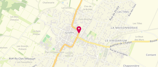 Plan de Colruyt DATS GIVRY, Zone Artisanale Route Départementale 69, 71640 Givry
