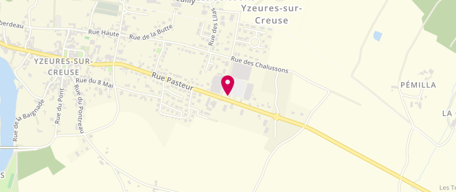 Plan de Intermarche Yzeures S/Creuse, Les Chalussons, 37290 Yzeures-sur-Creuse