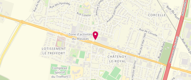 Plan de Carrefour Market CLRDIS, Zone Aménagement du Maupas Avenue General de Gaulle, 71880 Châtenoy-le-Royal