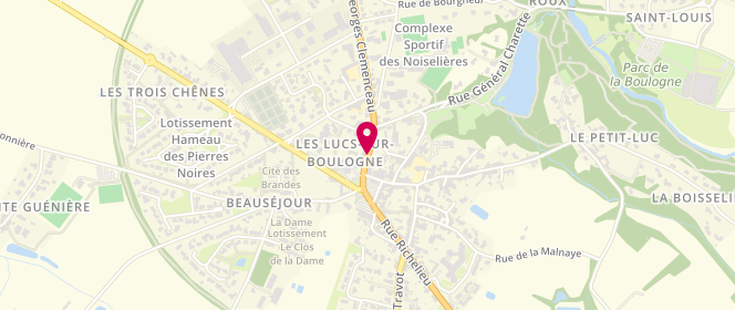 Plan de Carrefour Contact, Rond Point de la Vendée, 85170 Les Lucs-sur-Boulogne