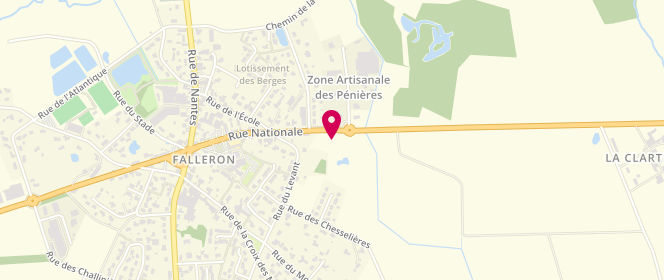 Plan de Esso GARAGE TENAILLEAU, 8 Rue Nationale, 85670 Falleron