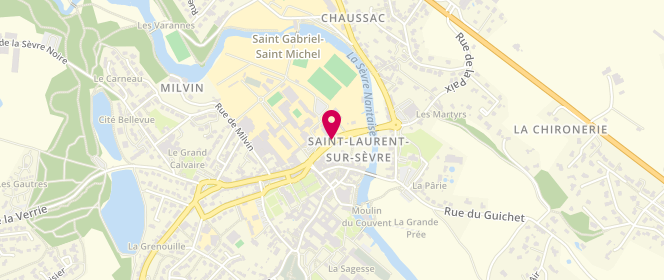 Plan de Carrefour Contact Saint Laurent Sur Sevre, 1 Rue des Martyrs, 85290 Saint-Laurent-sur-Sèvre