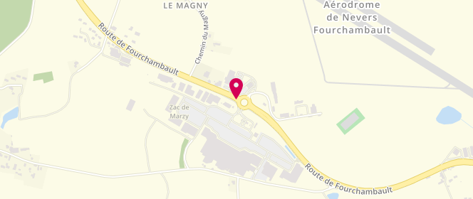 Plan de Carrefour Nevers, Route de Fourchambault, 58180 Marzy