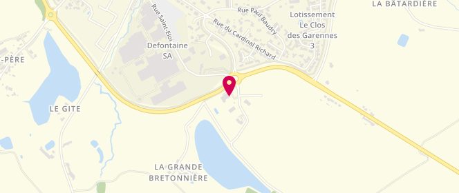 Plan de Access - TotalEnergies, Rue Desfontaines 2, 85530 La Bruffière