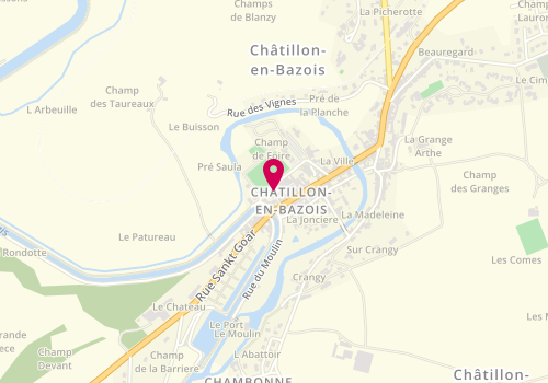 Plan de Avia Xpress, Champs de la Barriere, 58110 Châtillon-en-Bazois