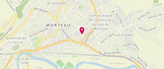 Plan de Access - TotalEnergies, 15 Rue Saint-Michel, 25500 Morteau