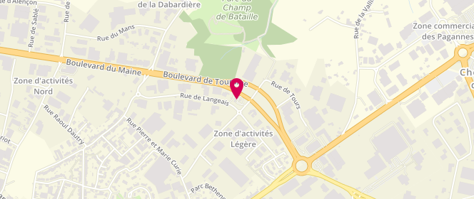 Plan de Access - TotalEnergies, Boulevard de Touraine, 49300 Cholet