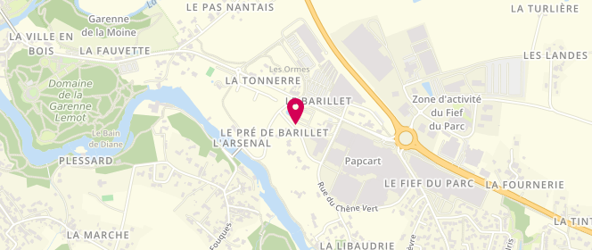 Plan de Super U, 14 Avenue Xavier Rineau - le Barillet, 44190 Gétigné