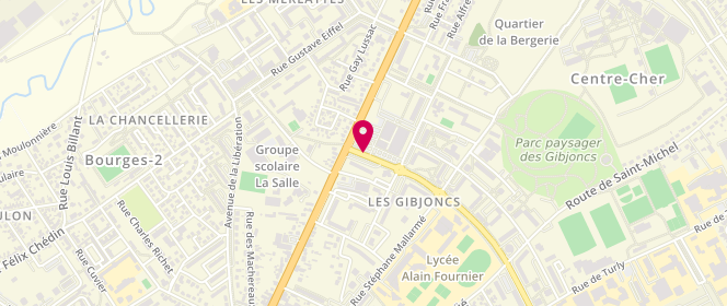 Plan de Carrefour Market Gibjoncs, Avenue de Lattre de Tassigny, 18000 Bourges