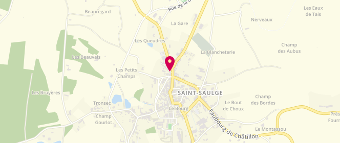 Plan de Avia Xpress, Faubourg de Premery, 58330 Saint-Saulge