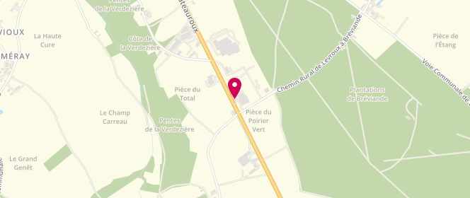 Plan de Access - TotalEnergies, Route de Châteauroux, 36600 Valençay