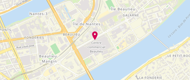 Plan de Carrefour Nantes Beaulieu, Rue Gaëtan Rondeau, 44200 Nantes