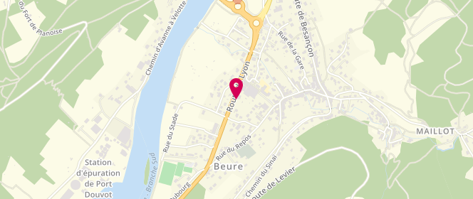 Plan de Access - TotalEnergies, 25 Route de Lyon, 25720 Beure
