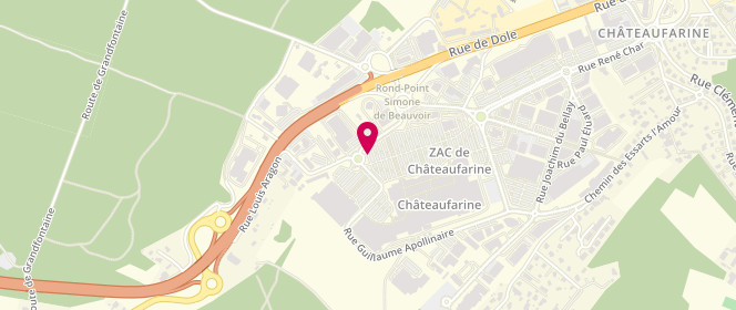 Plan de Station-Service Intermarche Zac Chateau Farine, 2 Rue Rene Char, 25000 Besançon