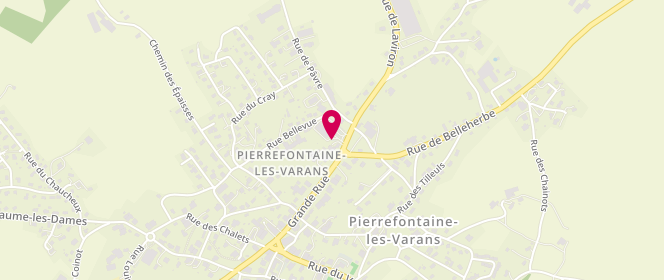 Plan de Bi1 Supermarché, 33 Grande Rue, 25510 Pierrefontaine-les-Varans