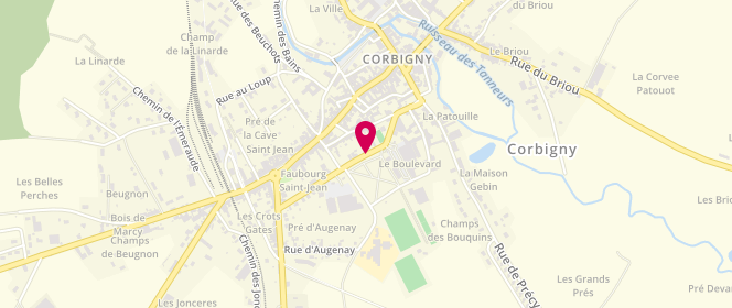 Plan de Weldom Corbigny, Place du Champ de Foire, 58800 Corbigny