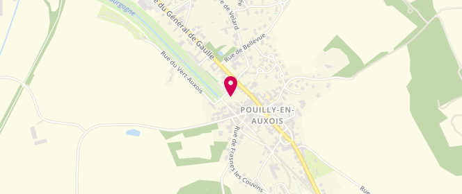 Plan de Avia POUILLY AUTOMOBILE, Les Portes de Bourgogne, 21320 Pouilly-en-Auxois