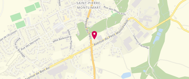 Plan de Carrefour Market, Les 4 Routes, 49110 Saint-Pierre-Montlimart