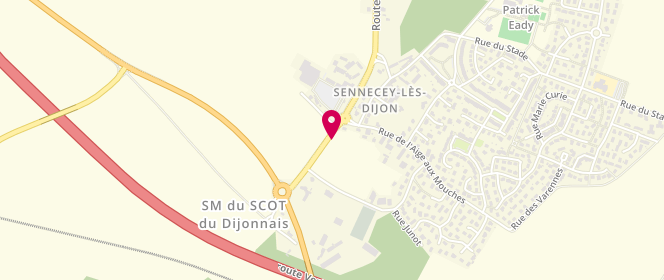 Plan de SAS Senneceydis Super U, Route de Chevigny, 21800 Sennecey-lès-Dijon