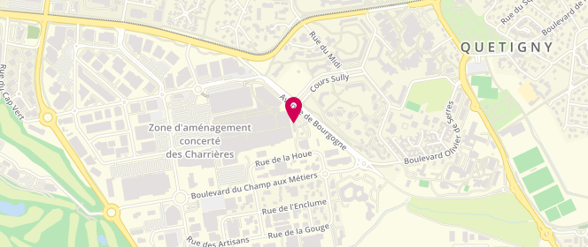 Plan de Carrefour Quetigny, Avenue de Bourgogne, 21800 Quetigny