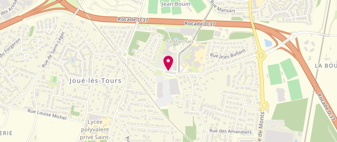 Plan de Intermarche Joue-Les-Tours, 42 Rue de la Gitonnière, 37300 Joué-lès-Tours